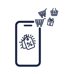 Linear graphics. online purchases. purchases through the mobile application. Discounts.