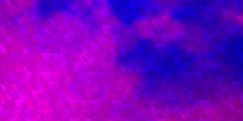 Light Purple, Pink vector background with triangles.