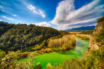 Naklejka premium Fluss Landschaft