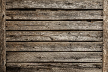 Wooden background old wooden wall of a village house with texture