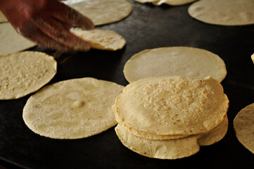 omelet hand made on comal