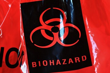 Health clinic biohazard medical waste bag