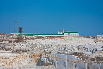 Big marble quarry on a clear day