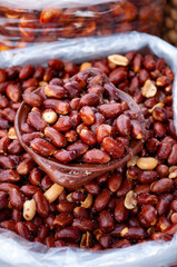 salted peanuts in market