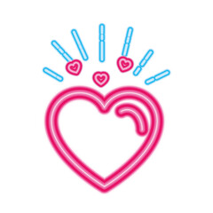 heart with lines design of love passion and romantic theme Vector illustration