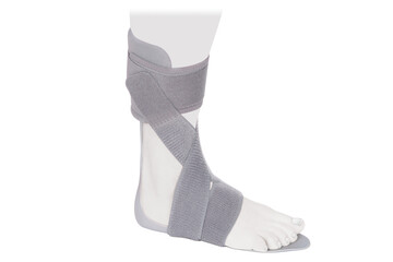 Orthopedic Ankle Brace. Medical Ankle Bandage. Medical Ankle Support Strap Adjustable Wrap Bandage Brace foot Pain Relief Sport. Leg Brace isolated on white background