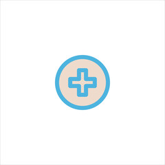 medical sign icon flat vector logo design trendy