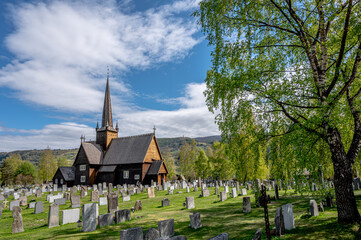 Fototapeta na wymiar The old church in Vågå, Norway. 