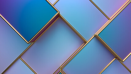 Abstract pearlescent background. Geometric random boxes.