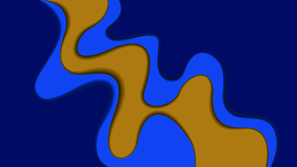 Paper cut abstract wavy background. vector illustration
