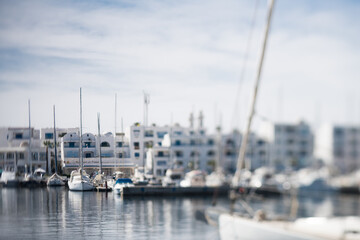 The marina of el kantaoui near Sousse; Tunisia .