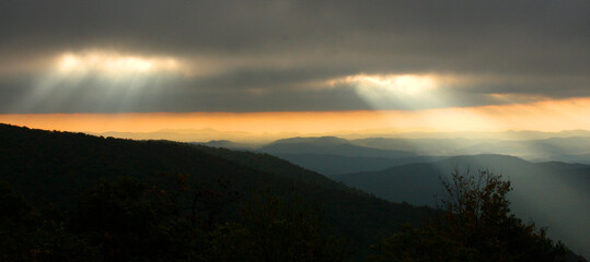 Sunrise from Mount Pisgah Lodge, Blue Ridge Parkway, USA