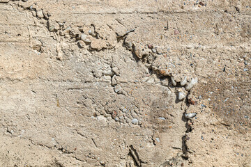 Old crumbling concrete surface as background