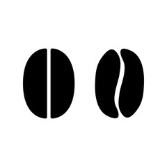 Stylized and Organic Shaped Coffee Bean Icons. Vector Image.