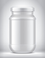 Glass Jar on Background. 