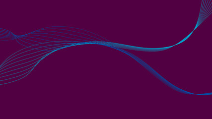Smooth, bright lines in space. New abstract background. 3d