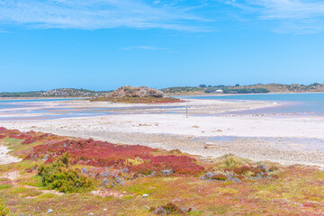 Saline lakes at Rottnest island in Australia