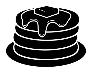 vector pile of pancakes with butter on top