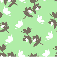 Seamless pattern with abstract flowers.