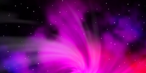 Dark Pink, Blue vector background with colorful stars. Shining colorful illustration with small and big stars. Pattern for websites, landing pages.