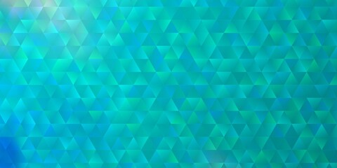 Light Blue, Green vector layout with lines, triangles.
