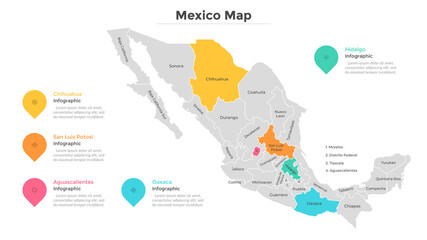 Mexico map vector © AKrasov