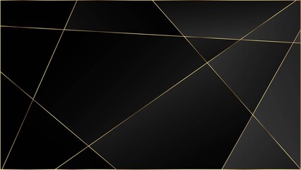 Black Luxury Polygon Texture. Silver Rich VIP Geometric Celebration 