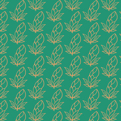 Line art flower seamless pattern for printing