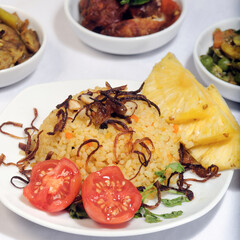 Hot and Spicy Sri Lankan Style Chicken Biriyani. Festival Dish for Eid al-Fitr,  Ramadan Festival...