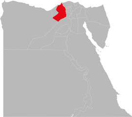 Beheira governorate highlighted on Egypt map. Business concepts and backgrounds.
