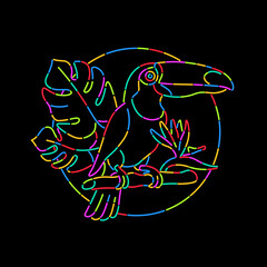Vector illustration of toucan icon line isolated on background © AM_art