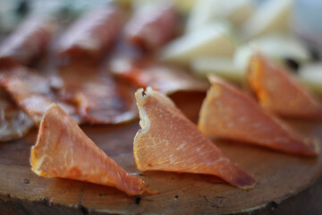 serrano ham and cheesse