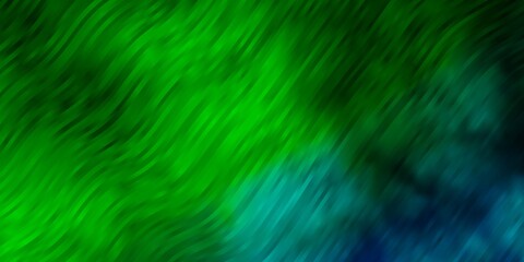 Light Blue, Green vector pattern with curved lines. Abstract gradient illustration with wry lines. Pattern for websites, landing pages.