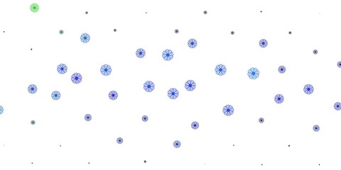 Light Blue, Green vector natural backdrop with flowers.