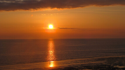 sunset in the sea