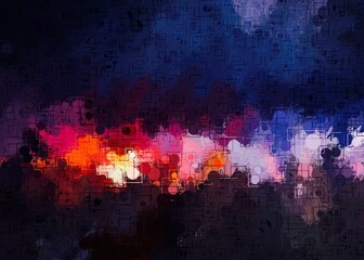 Fototapeta premium Abstract Colorful Geometrical Artwork,Abstract Graphical Art Background Texture,Modern Conceptual Art,Synthwave Aesthetic Poster Print,3D Rendering