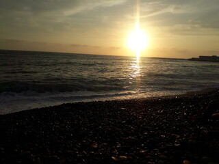 sunset over the sea