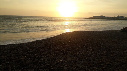 sunset on the beach