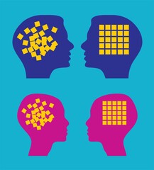 vector concept of chaos and order in human head