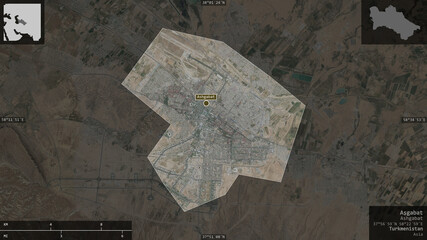 Aşgabat, Turkmenistan - composition. Satellite