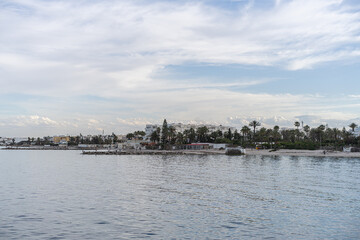 Fototapeta premium The tourist marina bay of El Kantaoui, near Sousse, in Tunisia .