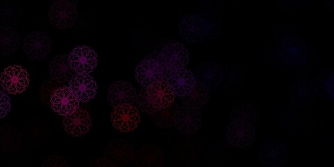 Dark Pink, Red vector backdrop with chaotic shapes.