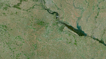 Cherkasy, Ukraine - outlined. Satellite