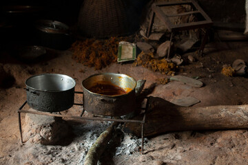 cuisine traditionnel au feu de bois