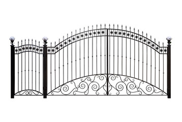 Forged gates and doors  with decor.