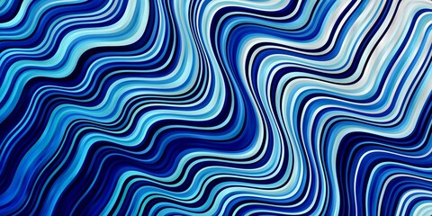 Naklejka premium Dark BLUE vector pattern with curves. Colorful abstract illustration with gradient curves. Template for your UI design.