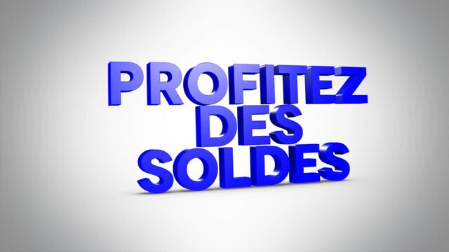 profitez des soldes 3D bleu