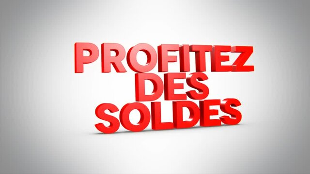 profitez des soldes 3D rouge