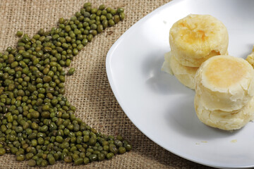 Bakpia, a typical sweet cake from Yogyakarta, Indonesia that made from mung beans