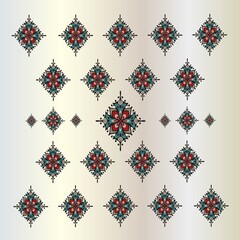 set of seamless geometric patterns